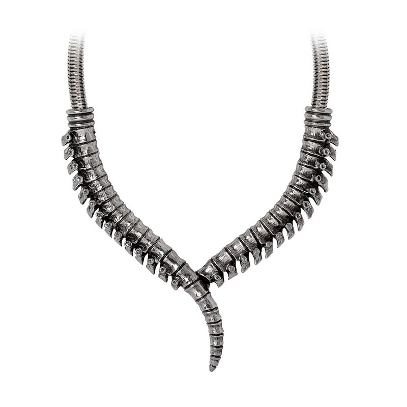 Alchemy Gothic - Gothic Halskette - Thoracic Collar - für Damen - silberfarben