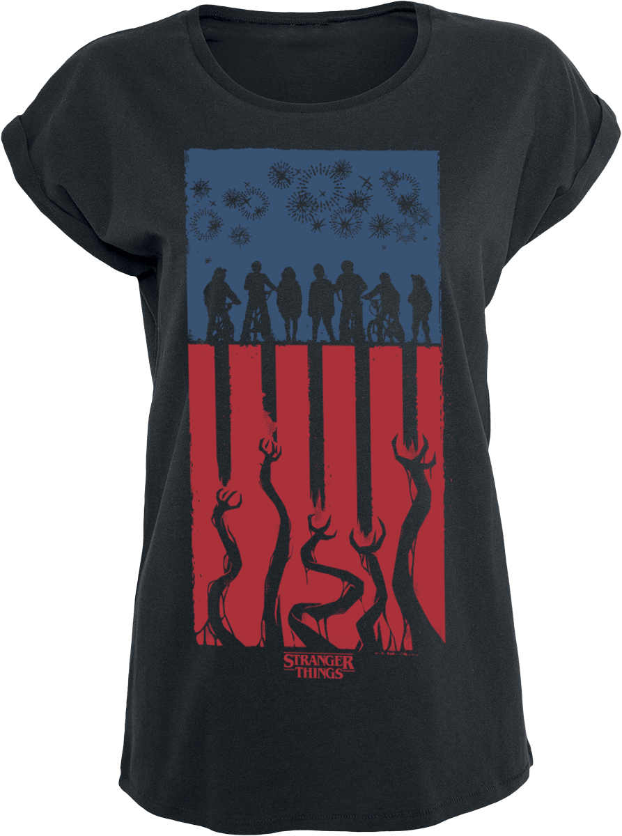 Stranger Things - Flag - Girls shirt - black image