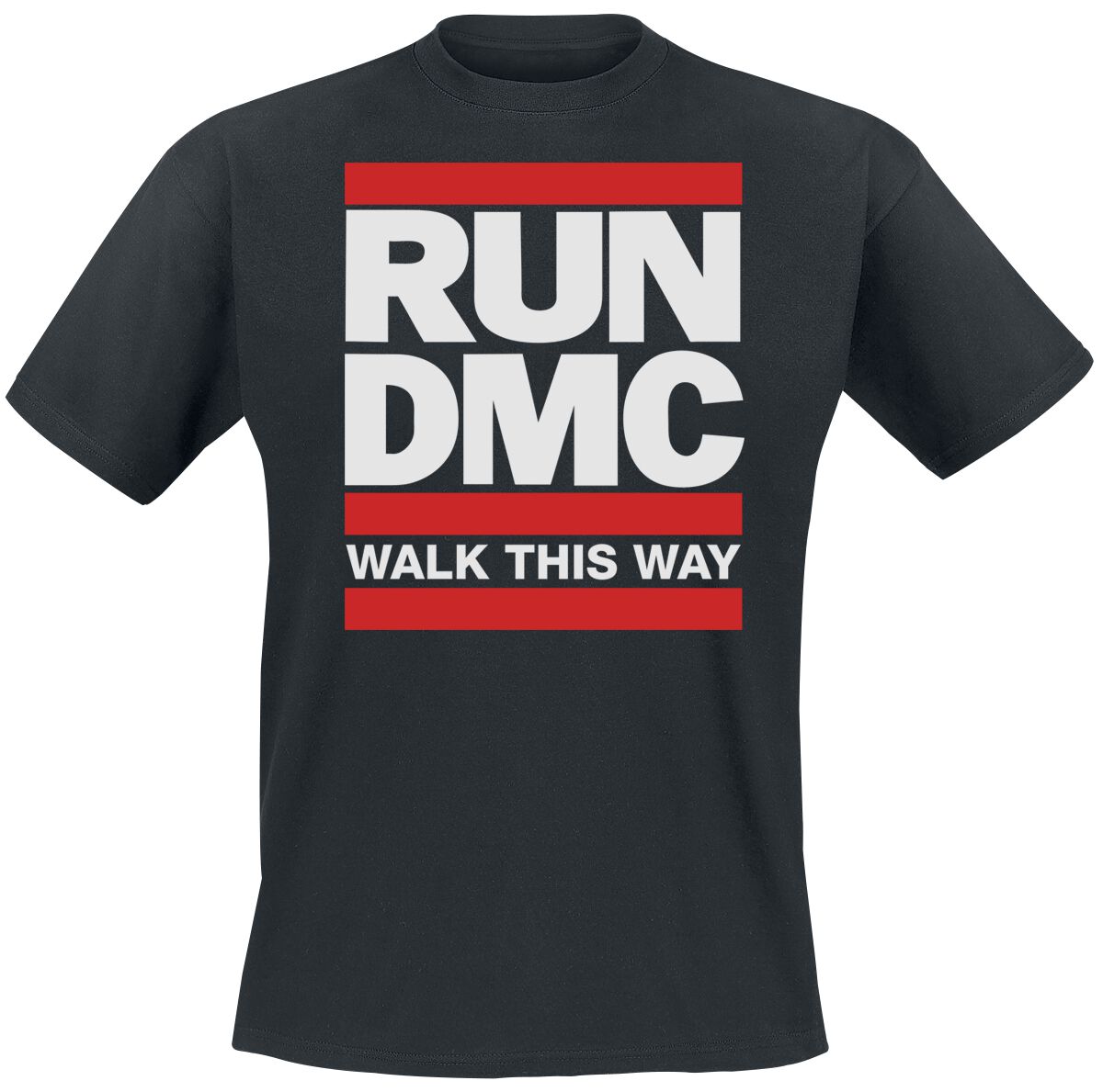 Levně Run DMC Walk This Way' Tričko černá