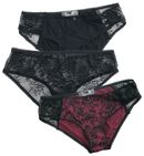Ladies Panty 3er Pack, Black Premium by EMP, Wäsche-Set