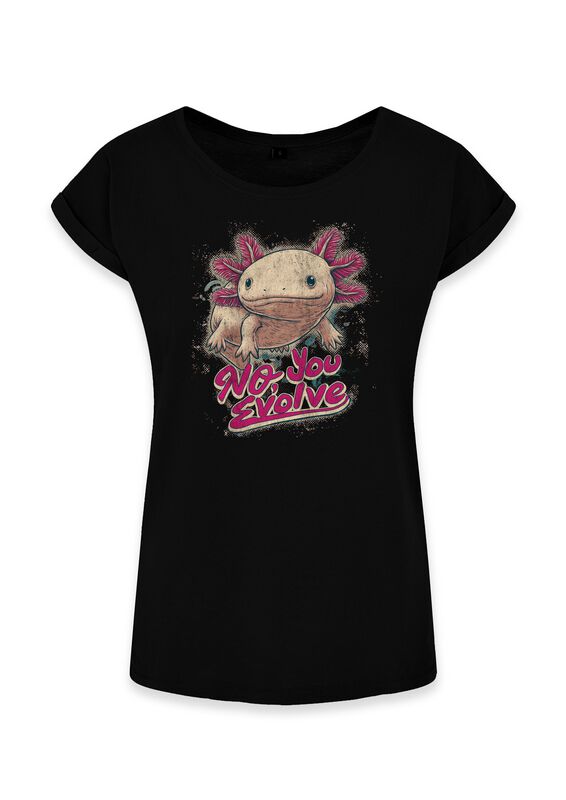 Goodie Two Sleeves T-Shirt - No, You Evolve - S bis XXL - für Damen - Größe S - schwarz