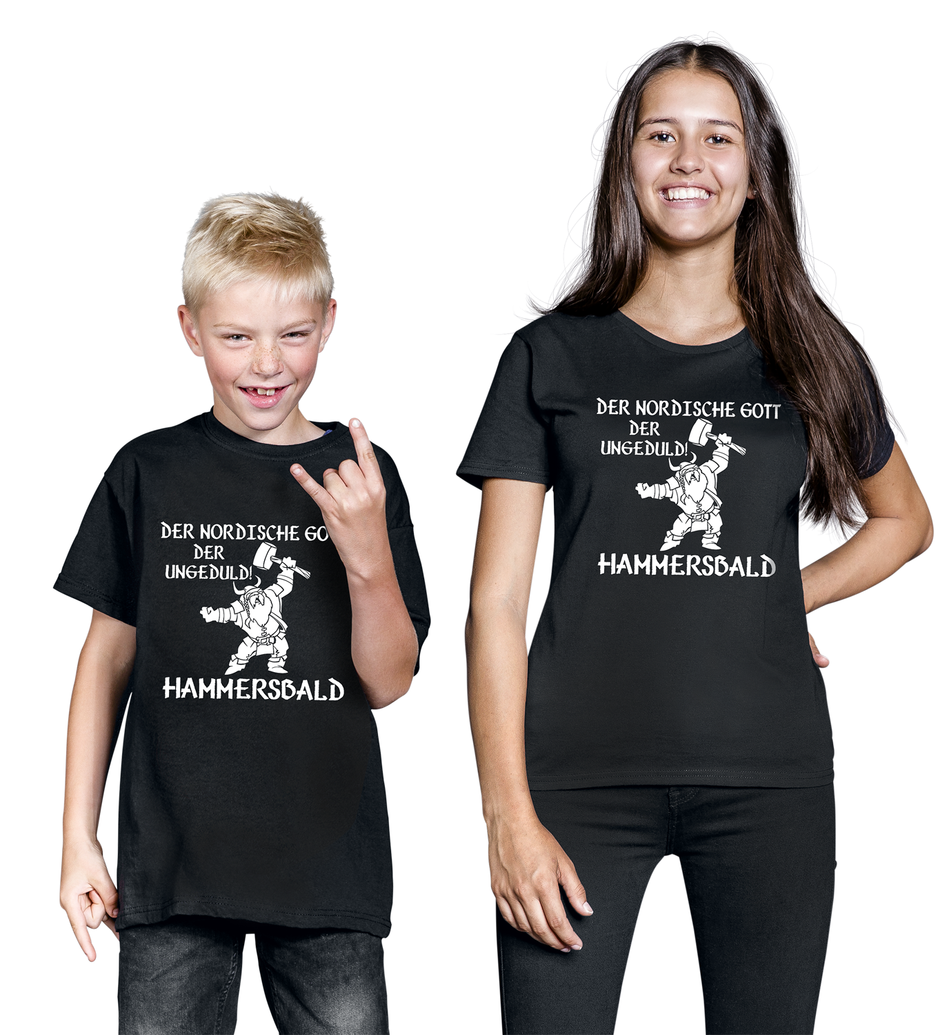 Der nordische Gott der Ungeduld! Hammersbald Kids - Der nordische Gott der Ungeduld! Hammersbald T-Shirt schwarz