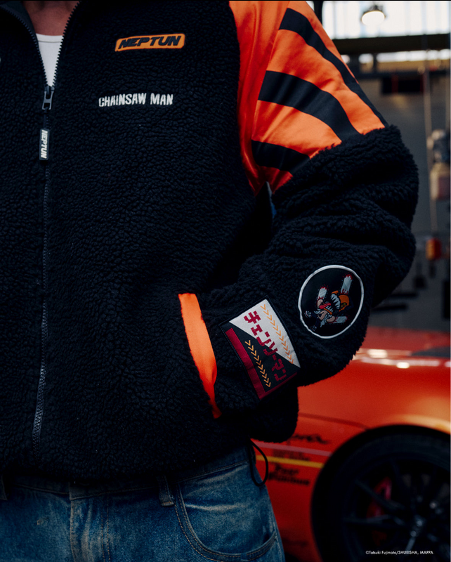 Thumbnail - Chainsaw Man Racing Jacket Übergangsjacke schwarz orange in L