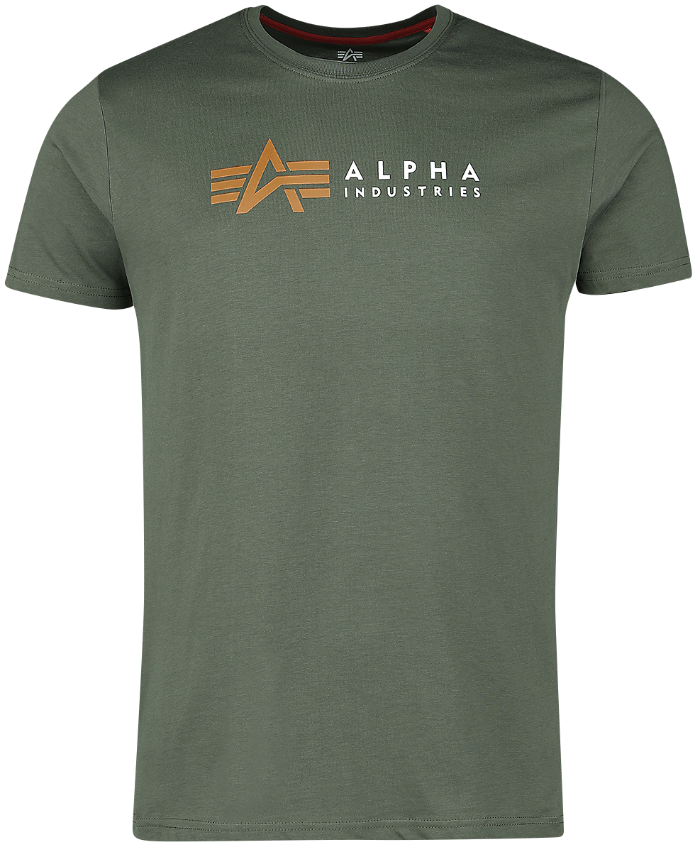 Alpha Industries - ALPHA LABEL T - T-Shirt - oliv