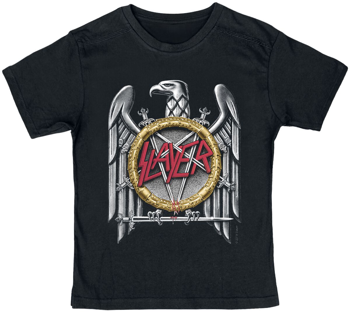 Image of Slayer Metal-Kids - Silver Eagle Kids Kinder-Shirt schwarz