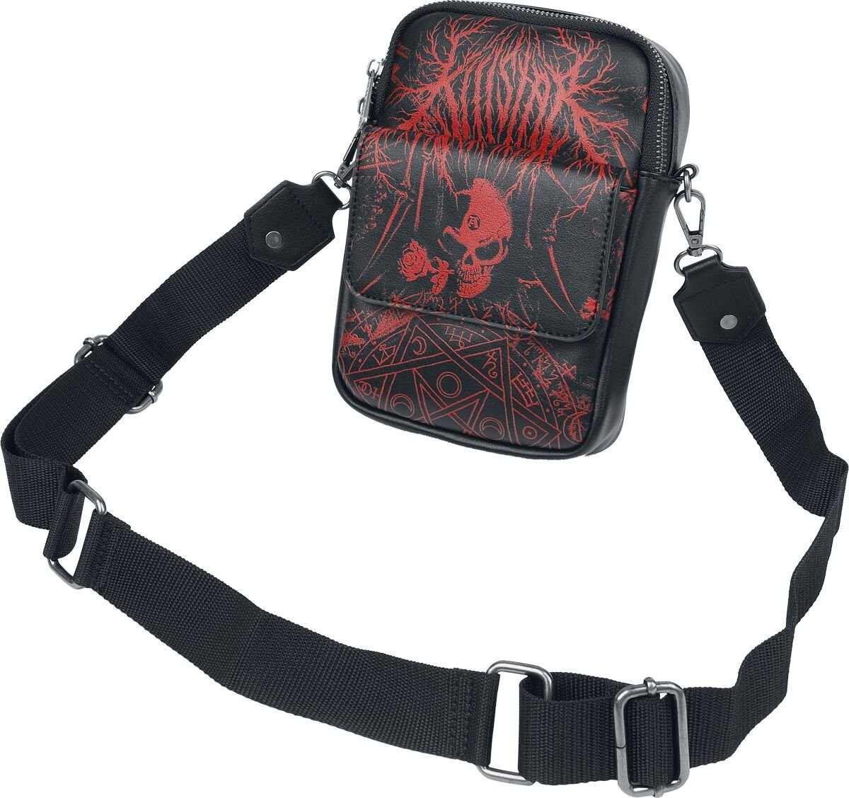 Alchemy by Killstar - Gothic Shoulder Bag - Headstone Crossbody Bag - black-red
