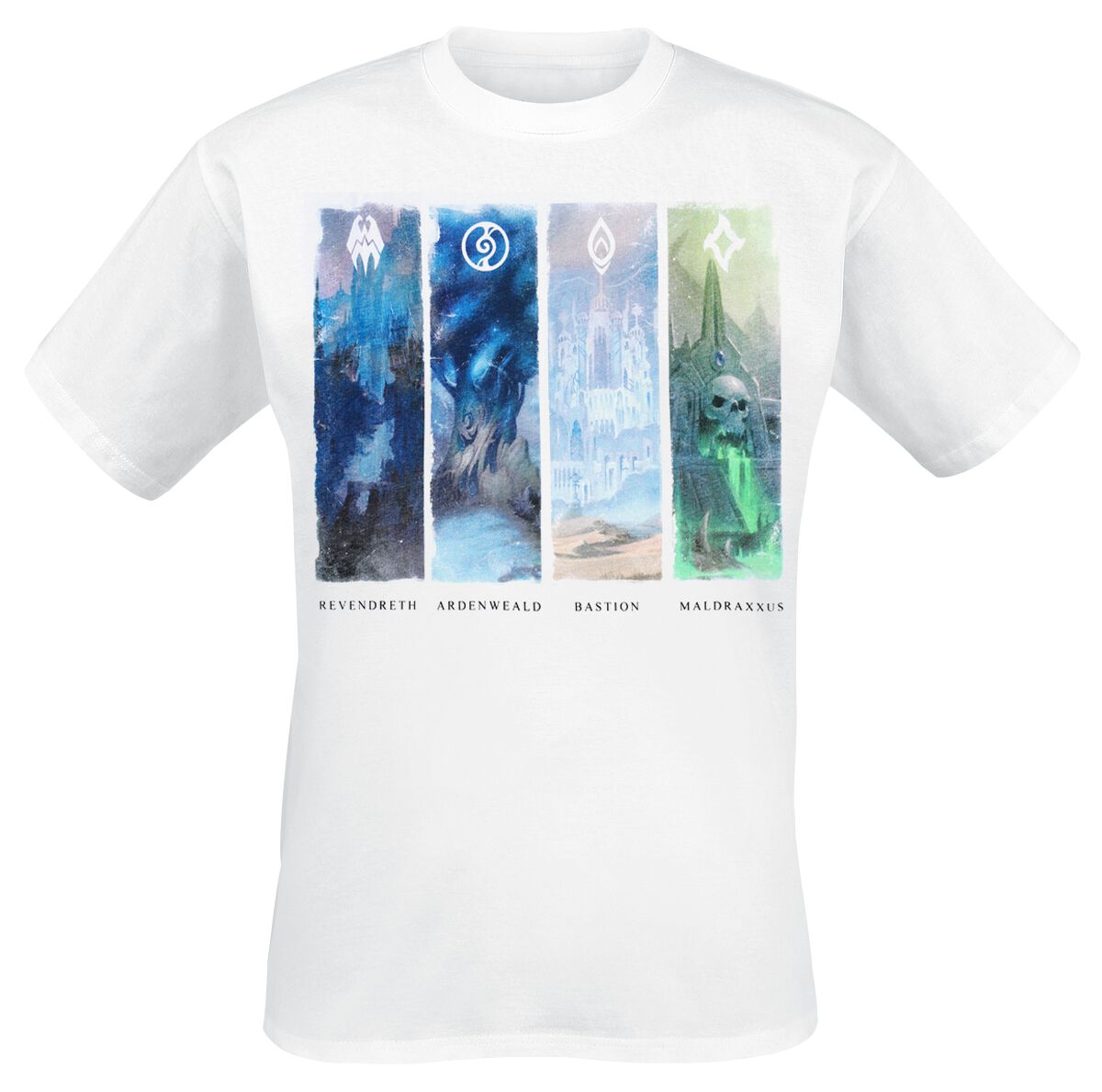 World Of Warcraft Regions Postcards T-Shirt white