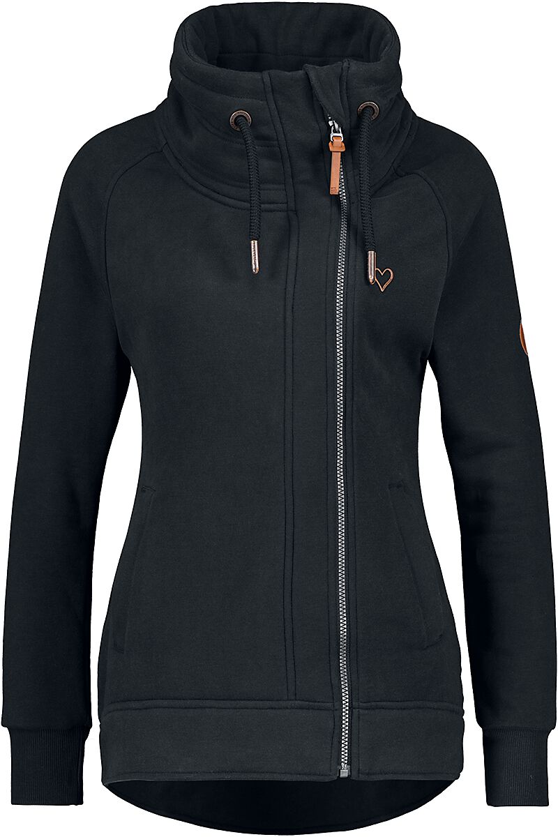 Sweat-shirt zippé à capuche de Alife and Kickin - MerylAK Sweatjacket - XS à L - pour Femme - noir