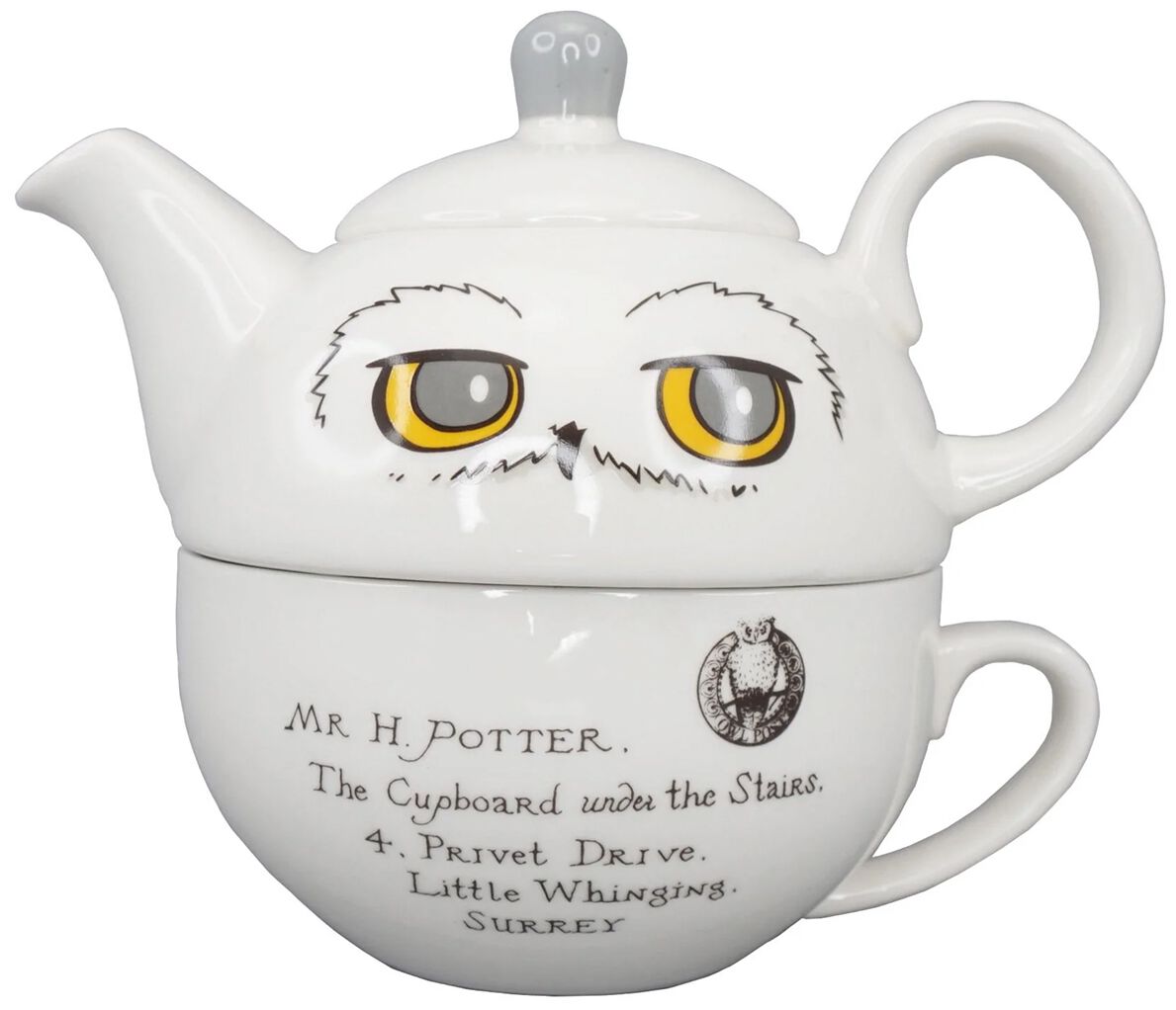 Théière de Harry Potter - Hedwig - Tea For One - pour Unisexe - blanc/jaune/noir