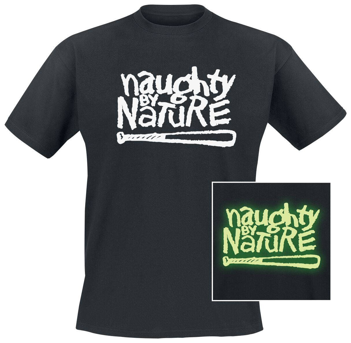 T-Shirt Manches courtes de Naughty by Nature - Classic Logo - S à 4XL - pour Homme - noir