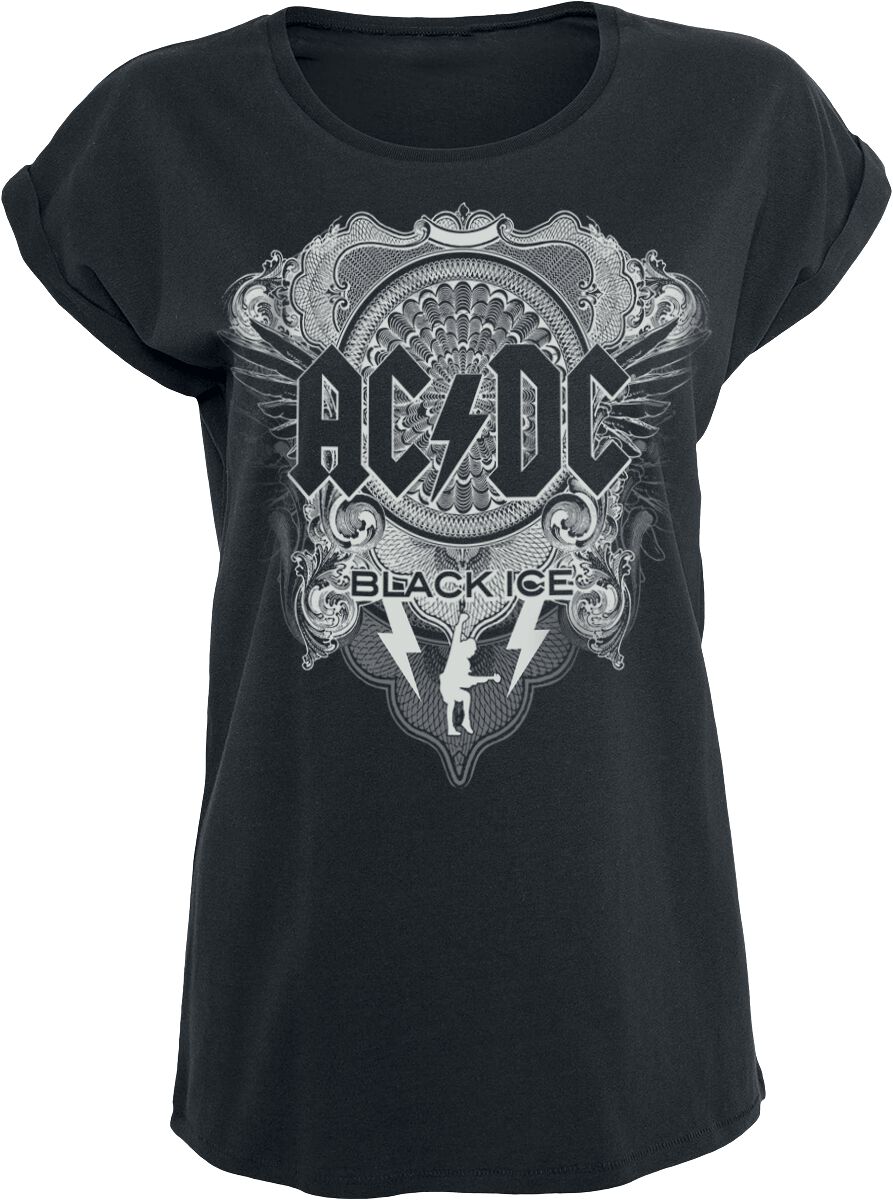 Levně AC/DC Black Ice Dámské tričko černá