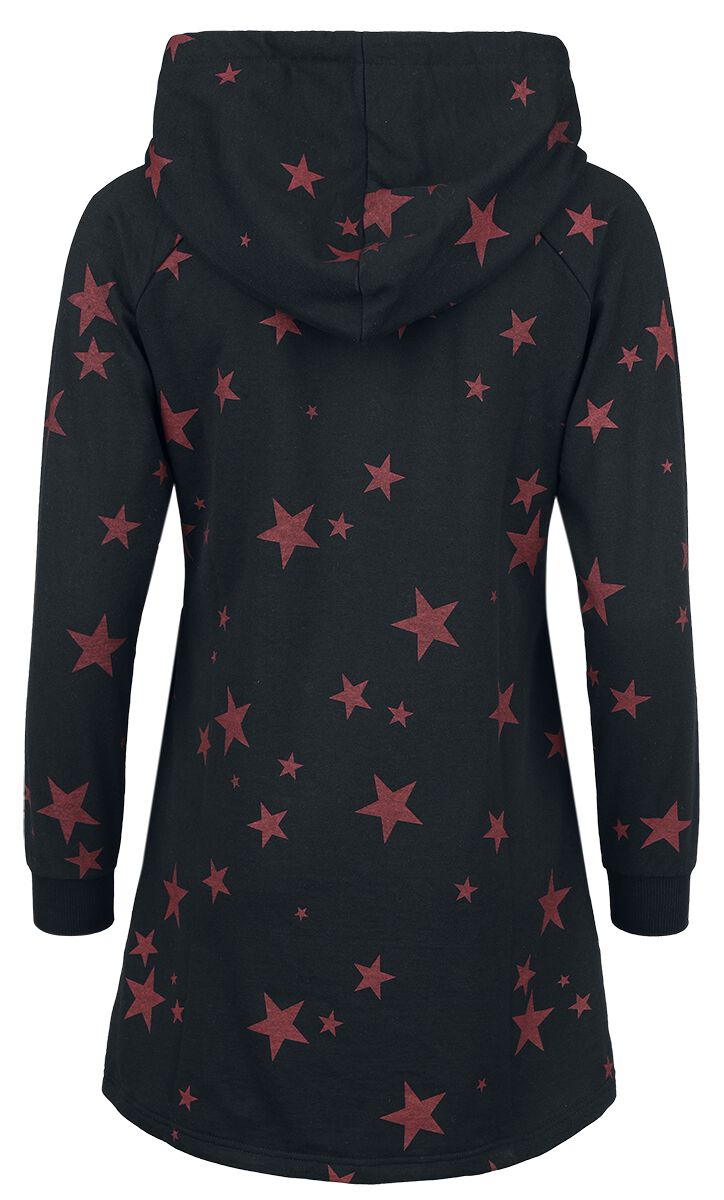 Kleid Roter Pullover Mit Schwarzen Punkten Hoodie Dress With Stars