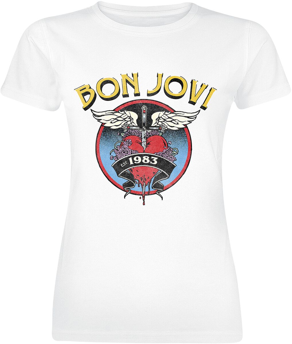 Bon Jovi Heart '83 T-Shirt white