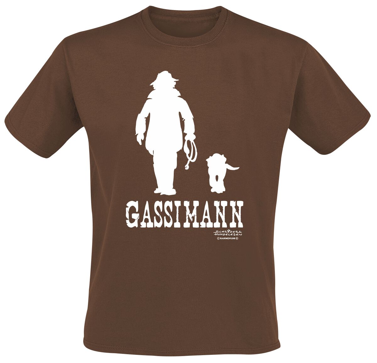 Sprüche T-Shirt – Gassimann – M bis 3XL – für Männer – Größe L – braun