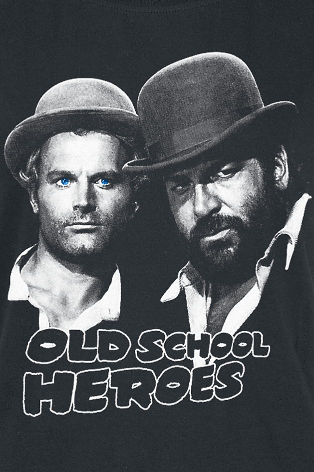 Thumbnail - Bud Spencer Oldschool Heroes Kapuzenpullover schwarz in XXL