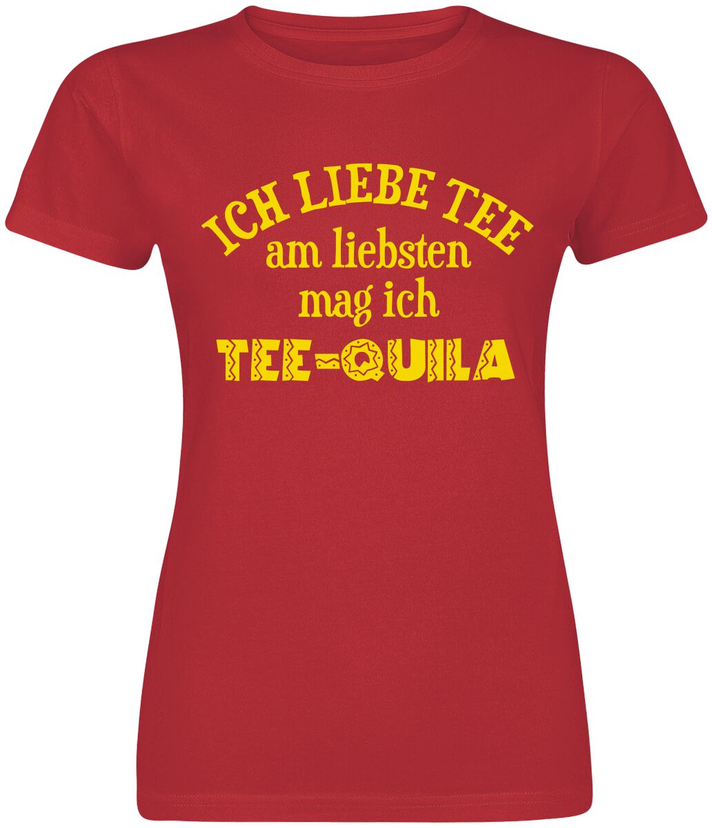 Alkohol & Party T-Shirt – Tee-Quila – S bis 3XL – für Damen – Größe S – rot