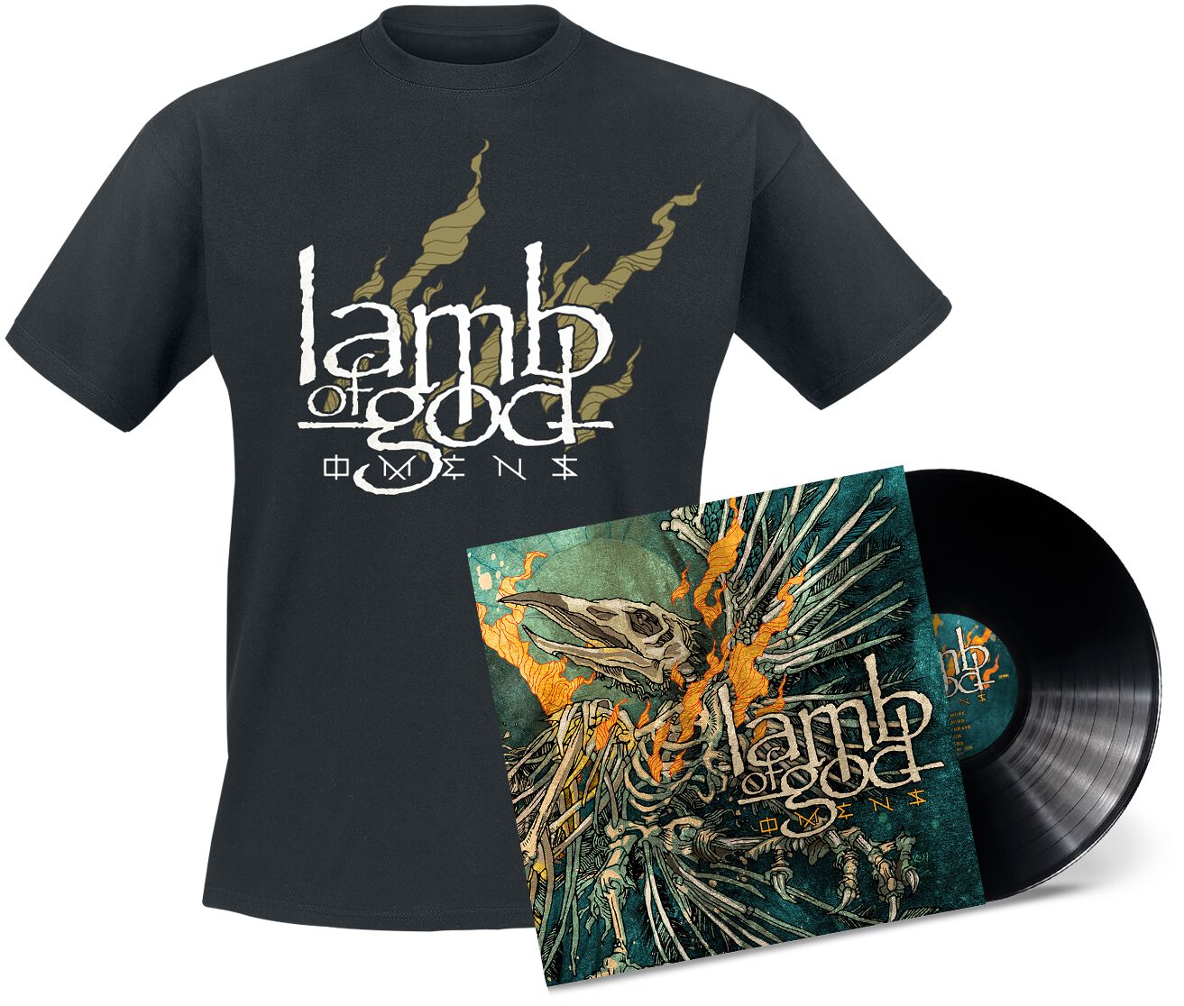 Levně Lamb Of God Omens LP a tricko standard