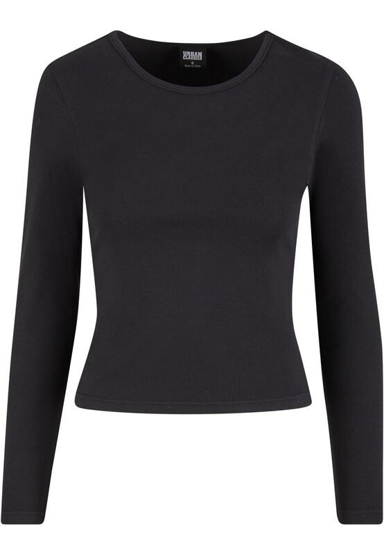 Urban Classics Ladies Heat Slim Slongsleeve Langarmshirt schwarz in XS