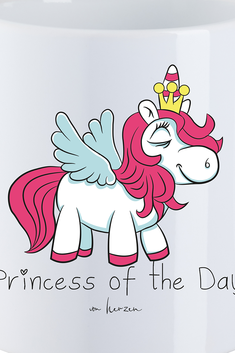 Sprüche Princess Of The Day Tasse weiß