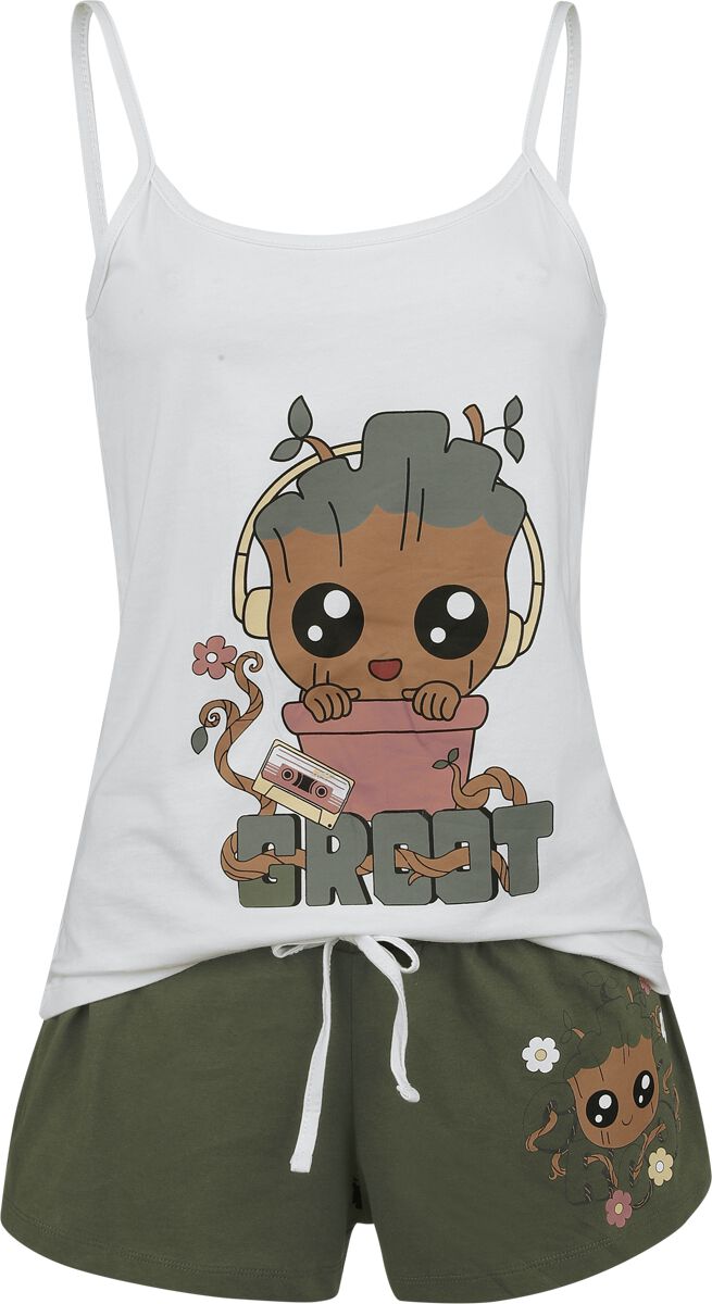 4068143353953 - Groot Schlafanzug weiß grün in XXL