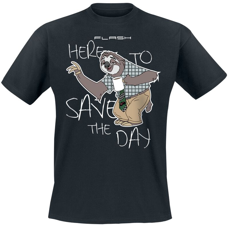 Disney T-Shirt - Flash - Here To Save The Day - M bis 3XL - für Männer - Größe 3XL - schwarz - Lizenzierter Fanartikel - Männer - male