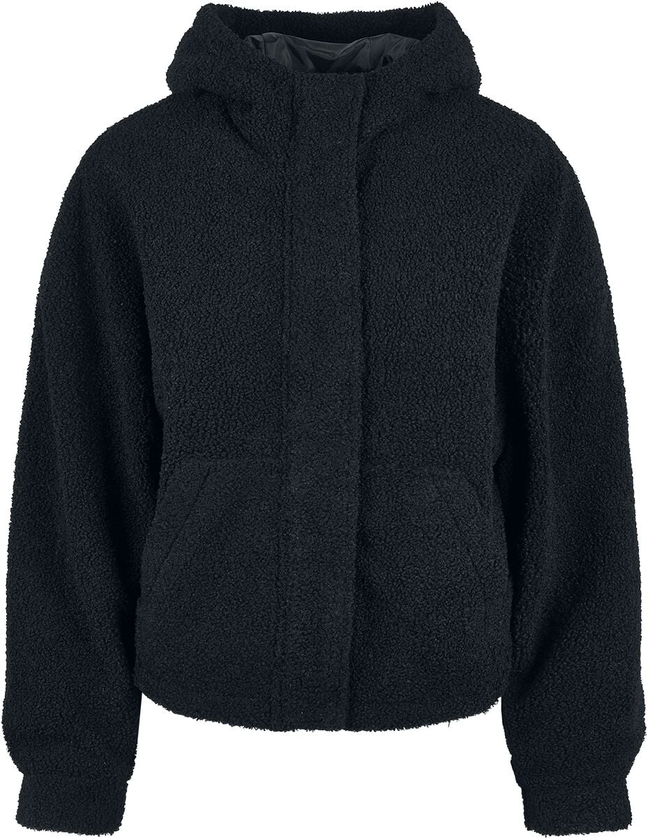 Urban Classics Ladies Short Sherpa Jacket Übergangsjacke schwarz in L