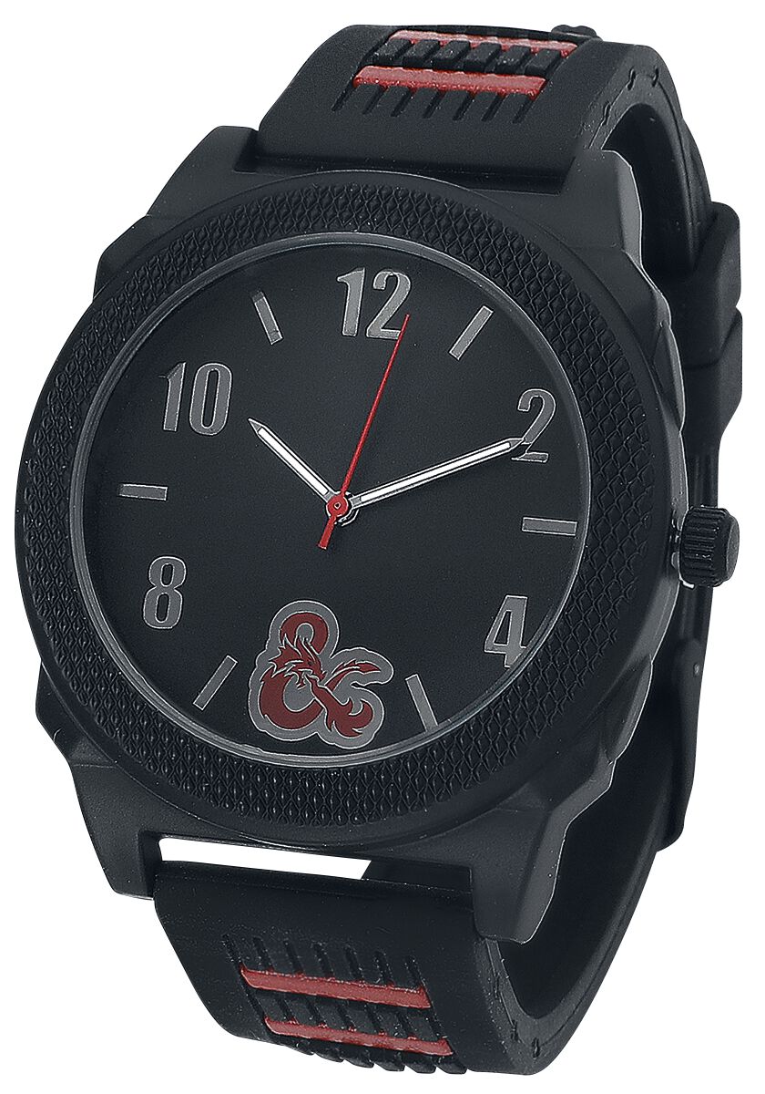 Dungeons and Dragons Dungeons and Dragons Logo Wristwatches black red