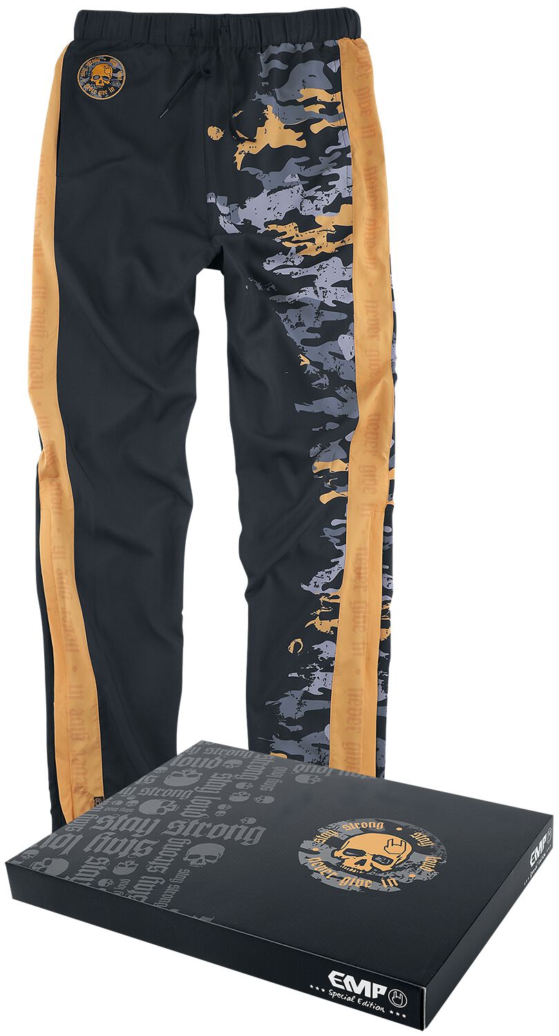 EMP Special Collection Sport Training Trousers with Camouflage Print Tracksuit Trousers black