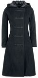 Dark Fleece Coat, Gothicana by EMP, Wintermantel