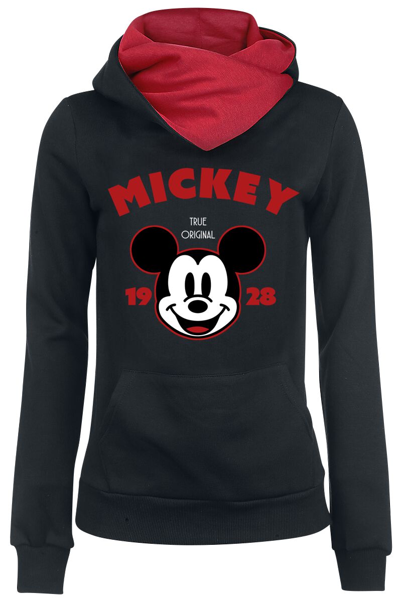 Mickey Mouse Kapuzenpullover - Red Original - XS - für Damen - Größe XS - schwarz/rot  - EMP exklusives Merchandise!