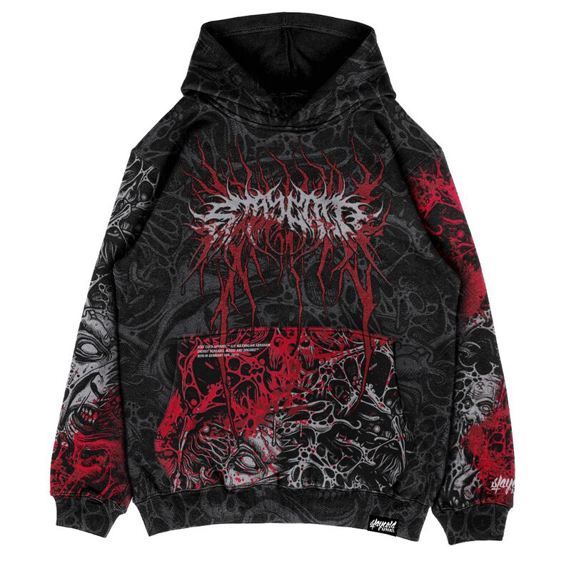 Sweat-shirt à capuche  de Stay Cold Apparel - The Hollow Blaze (Splatter) - Oversized Hoodie (350GSM) - S à 3XL - pour Homme - noir