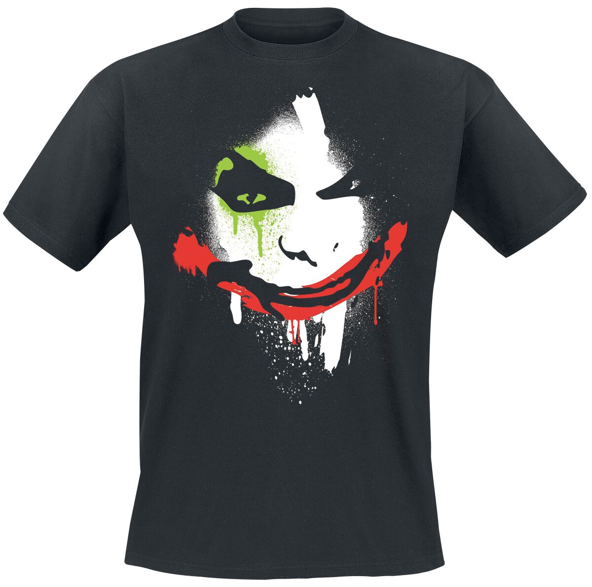 Image of Batman Arkham City Halloween Joker Face T-Shirt schwarz