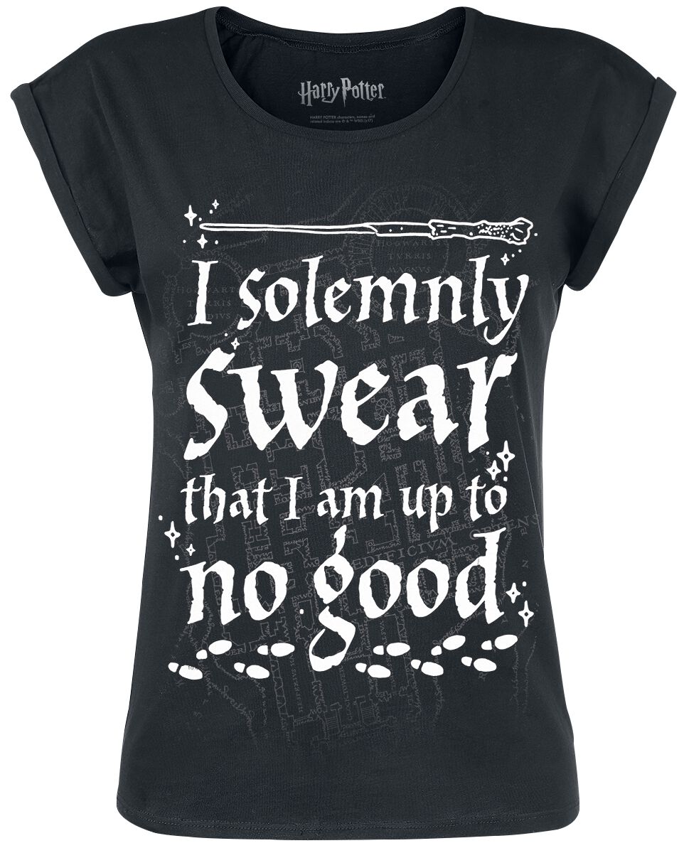 Image of T-Shirt di Harry Potter - I Solemnly Swear - S a XL - Donna - nero