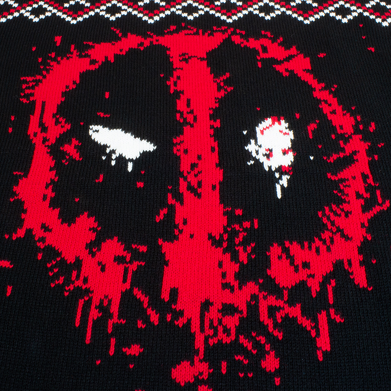 Thumbnail - Deadpool Deadpool - Spray Weihnachtspullover schwarz rot weiß in L