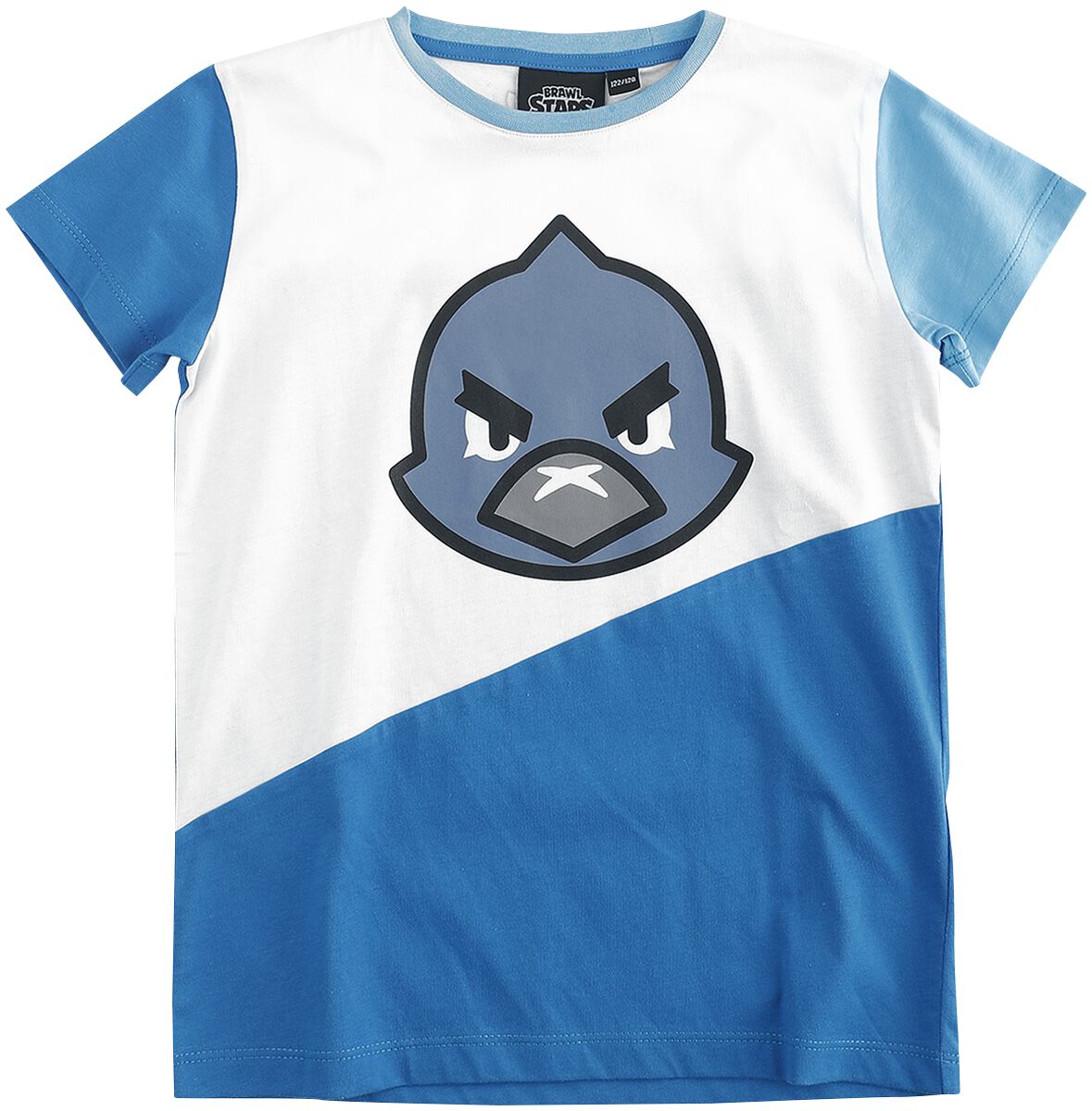 T-shirt Gaming de Brawl Stars - Crow - 122/128 à 170/176 - pour garçons - bleu/blanc