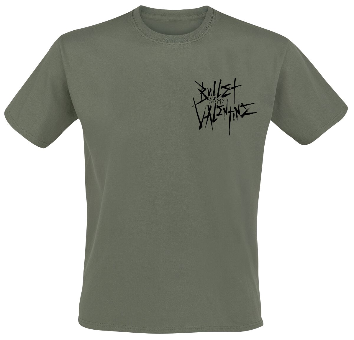 Image of Bullet For My Valentine Album Black Skull T-Shirt khaki
