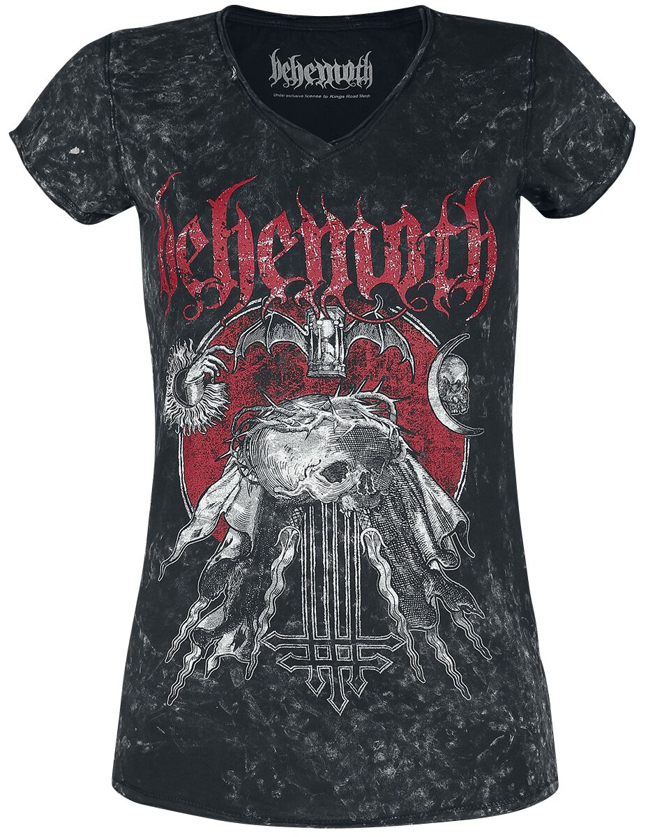 Image of Behemoth Profane Skull Girl-Shirt schwarz/used look
