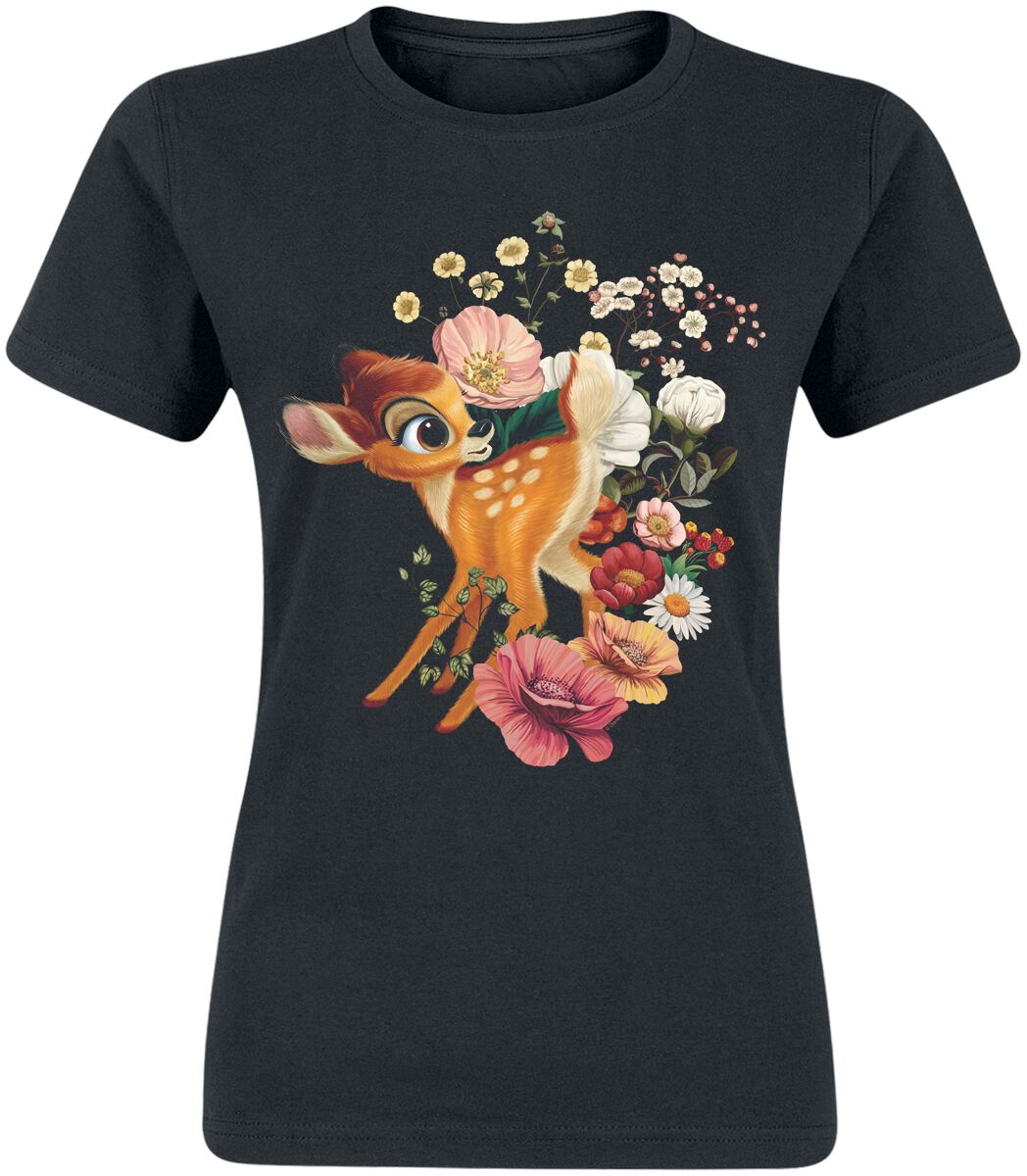 Image of Bambi Bambi - Flowers Girl-Shirt schwarz