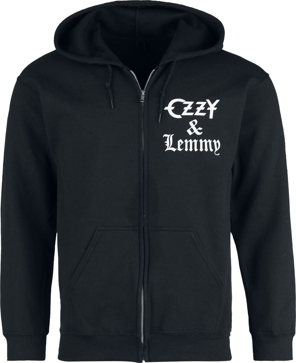 Ozzy Osbourne Kapuzenjacke - Hellraiser Ozzy & Lemmy - S bis 5XL - für Männer - Größe 5XL - schwarz  - Lizenziertes Merchandise!