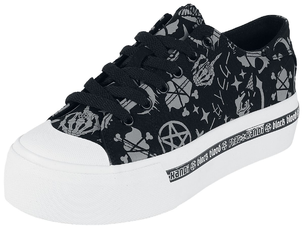 Baskets Gothic de Black Blood by Gothicana - Phat Kandi X Black Blood by Gothicana Plateau Sneaker -