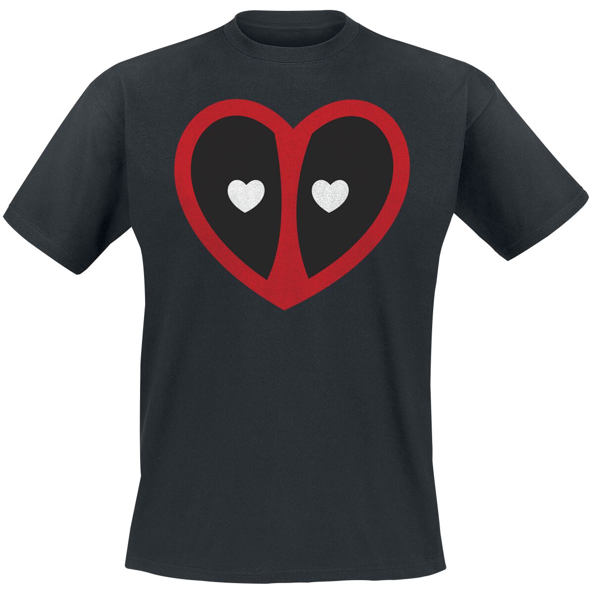 Deadpool Heart T-Shirt black