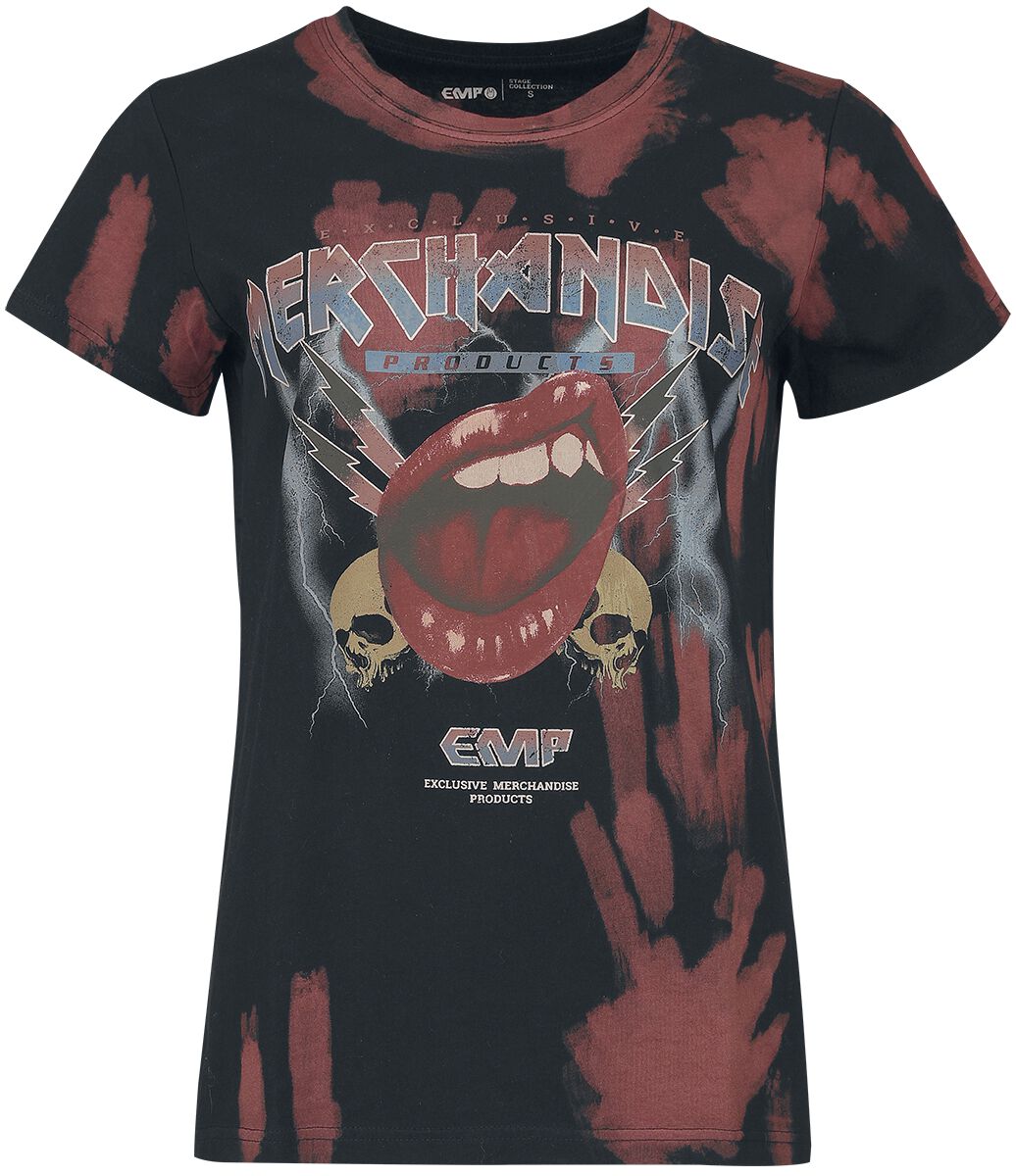 EMP Stage Collection T-Shirt - T-Shirt With EMP Vintage Print - S bis 5XL - für Damen - Größe XL - schwarz