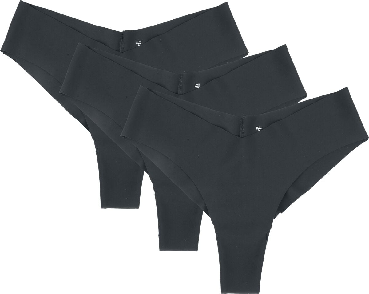 Underbyxor  av Only - ONLTRACY V CUT CHEEKY BRIEF 3PK NOOS ACC - Dam - svart