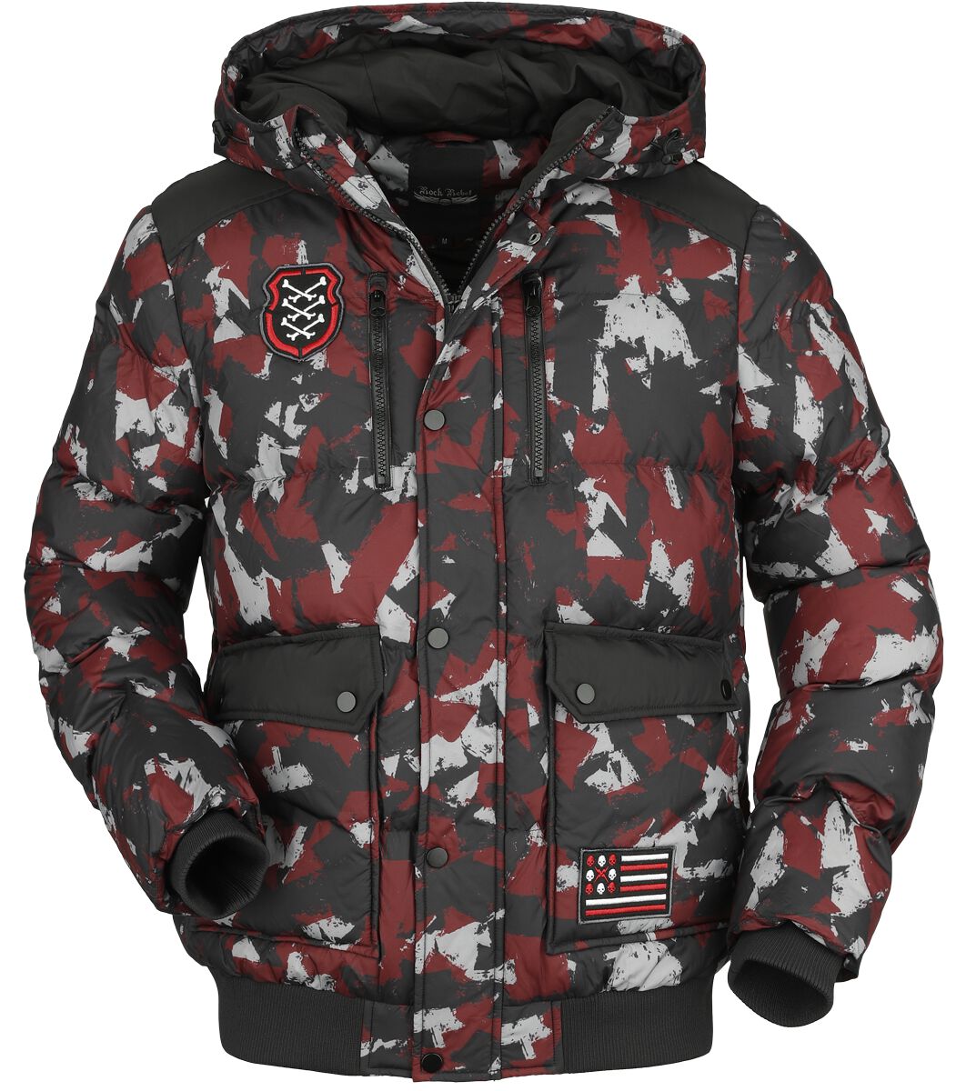 Rock Rebel by EMP Camouflage puffer jacket Winterjacke camouflage in XXL