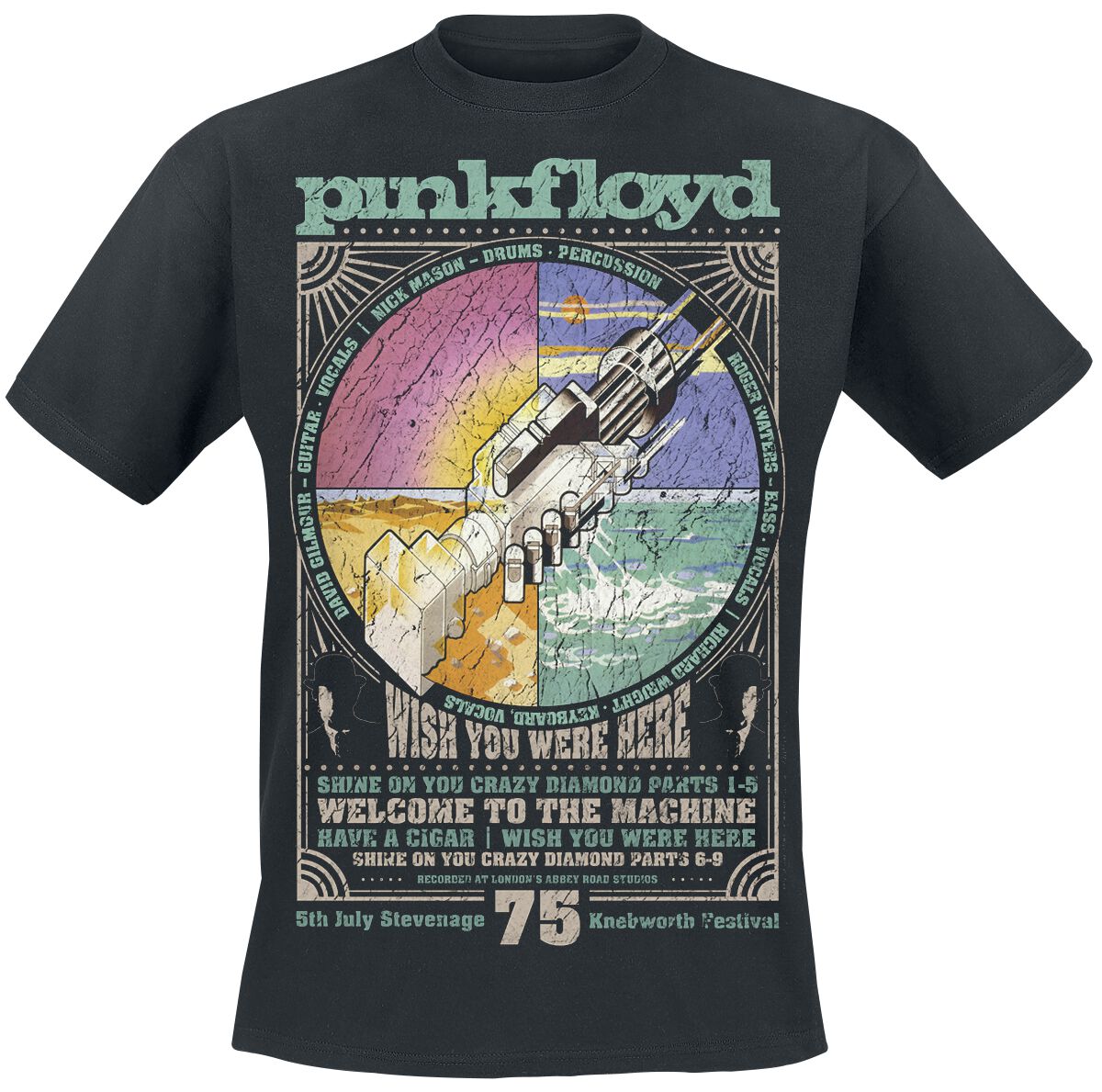 Pink Floyd T-Shirt - Wish - S bis 4XL - für Männer - Größe XXL - schwarz  - EMP exklusives Merchandise!