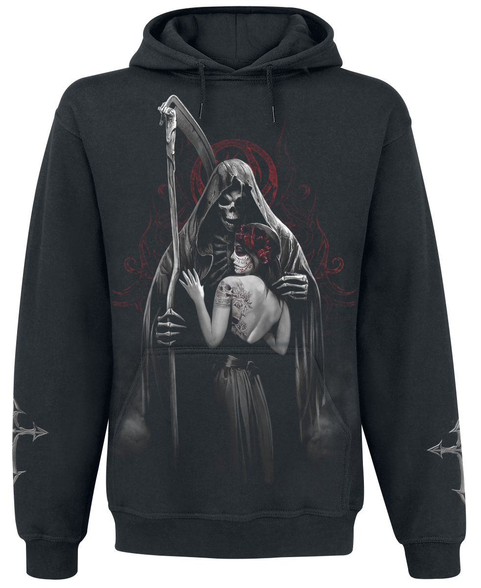 Spiral Gothic Hoodie - Dead Kiss - for Men - black