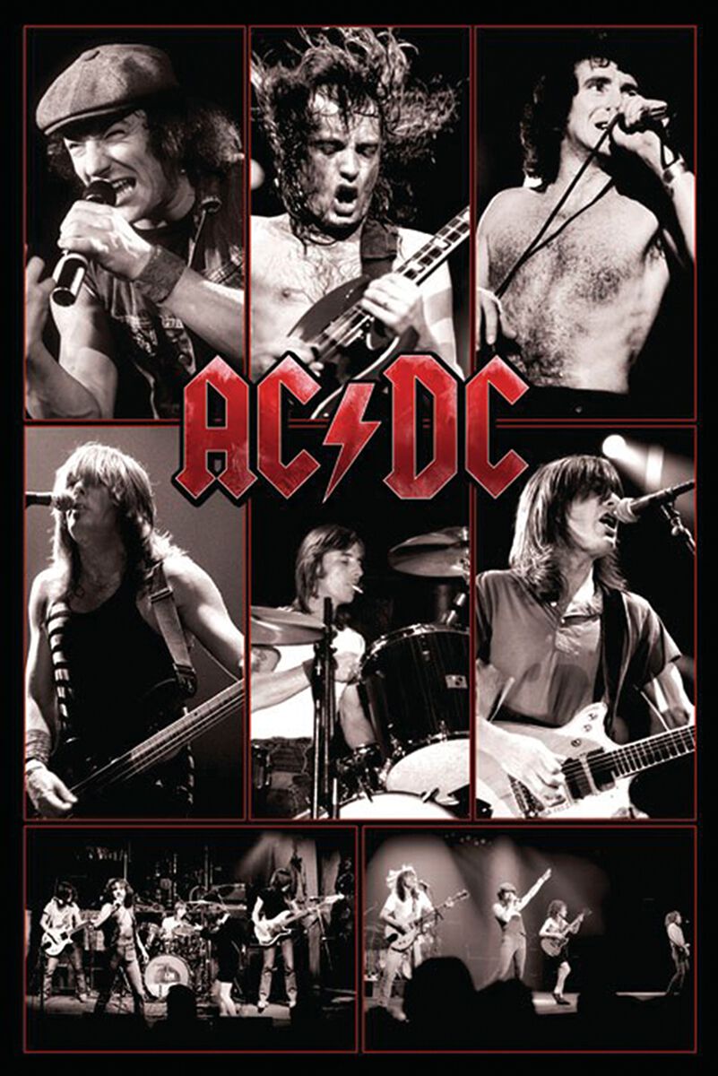 Live (Collage) Poster multicolor von AC/DC