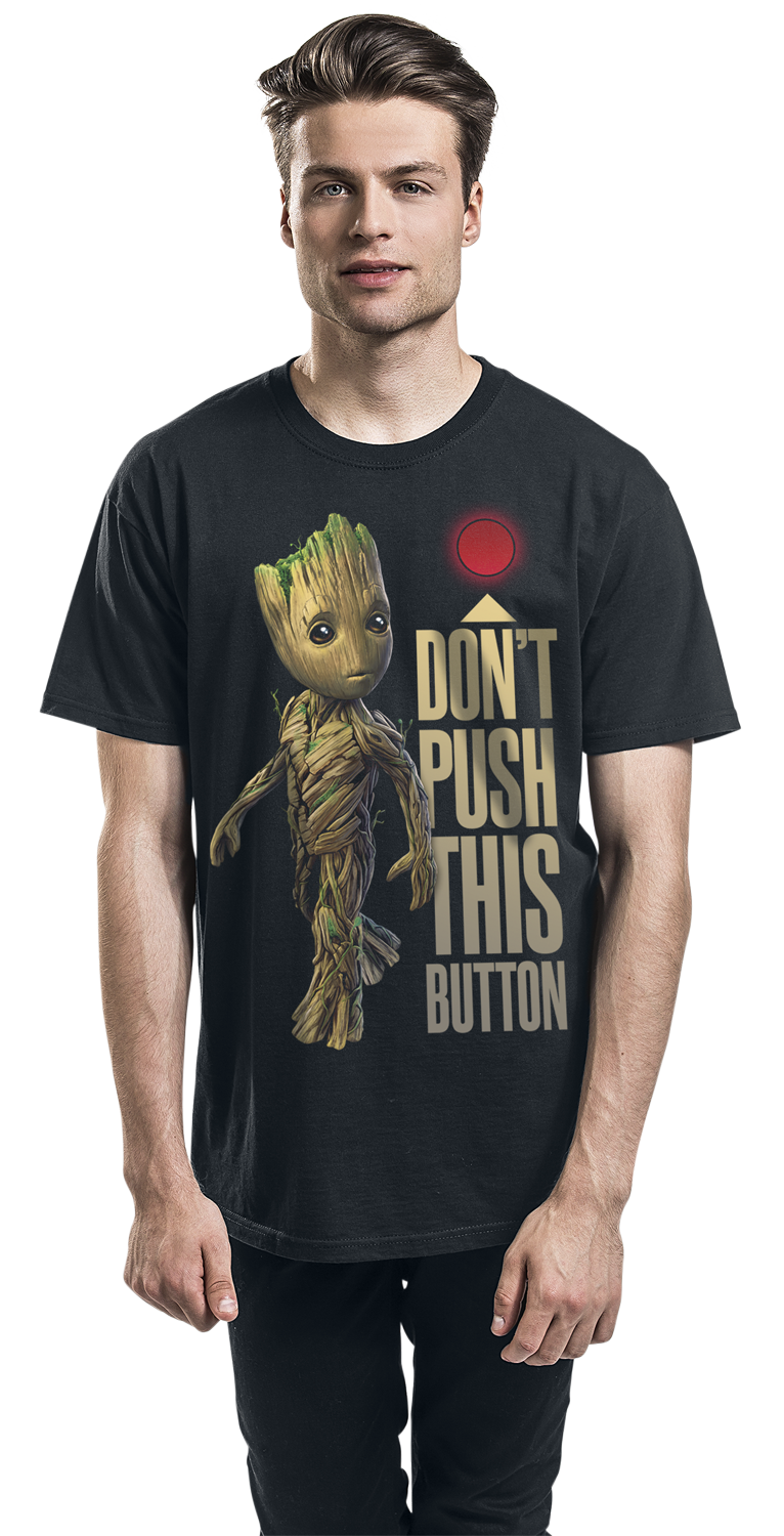 Guardians Of The Galaxy 2 - Groot - Button T-Shirt schwarz