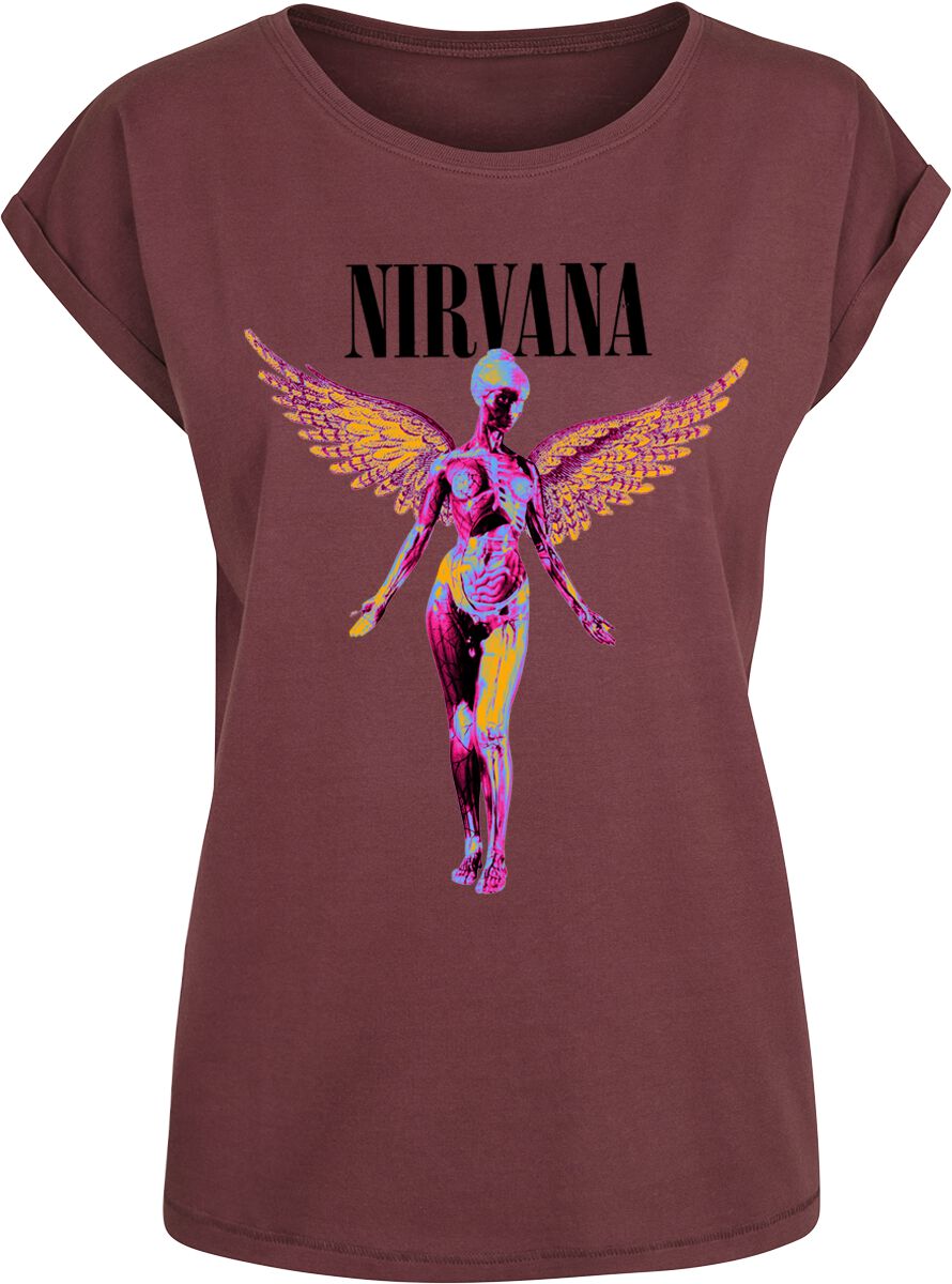 T-Shirt Manches courtes de Nirvana - In Utero - S à XXL - pour Femme - rouge