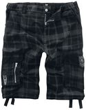 schwarze Shorts mit karo Muster, Black Premium by EMP, Short